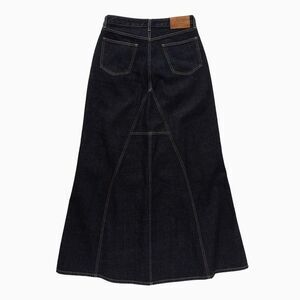 1989 STUDIO Dark Wash Denim Maxi Skirt with A-Line Silhouette Women BLUE Skirts